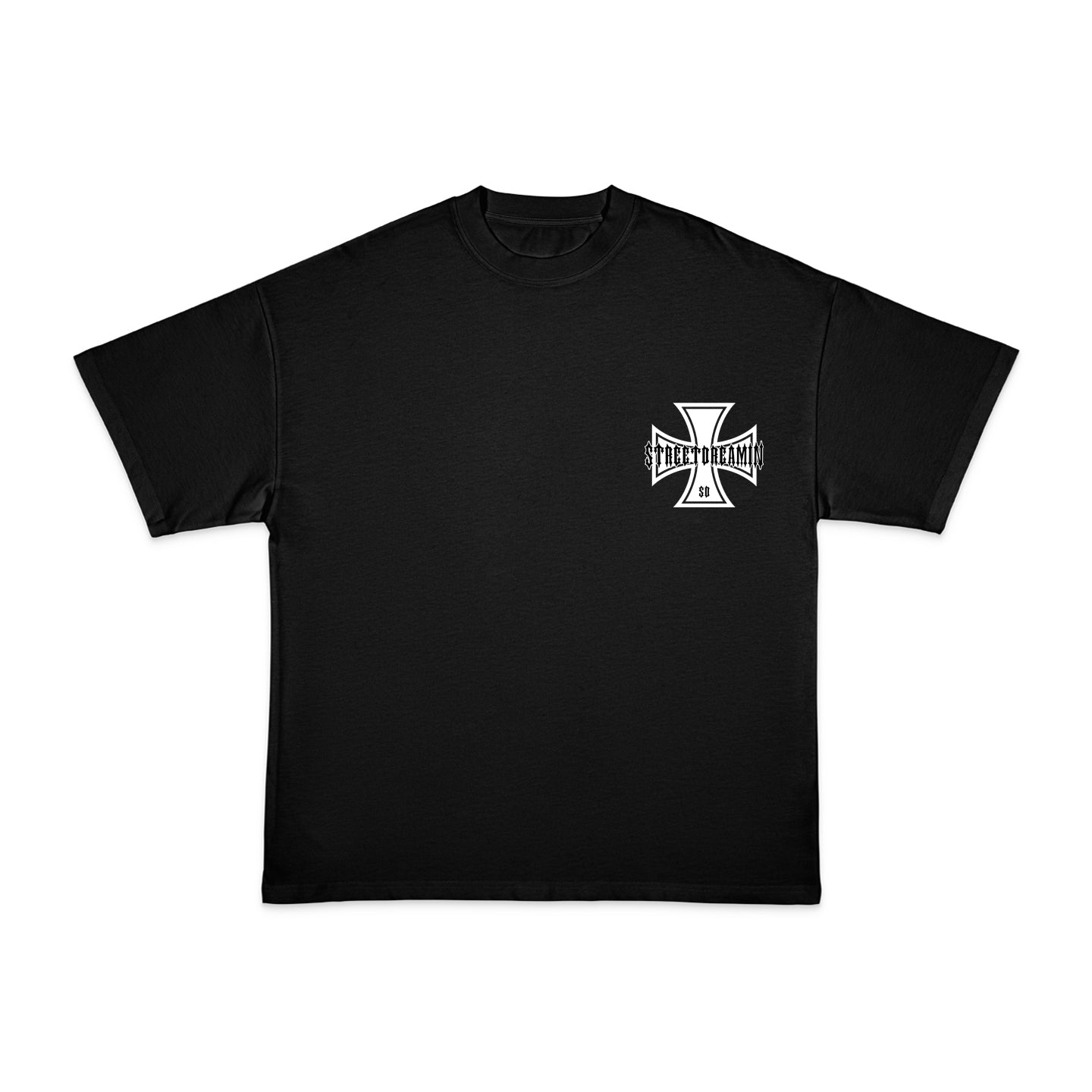 Classic OG Iron Cross HEAVY OVERSIZED T-SHIRT MIT LEICHTER DROPSHOULDER | 240G/M2 | 100% BAUMWOLLE | BLK & WHITE