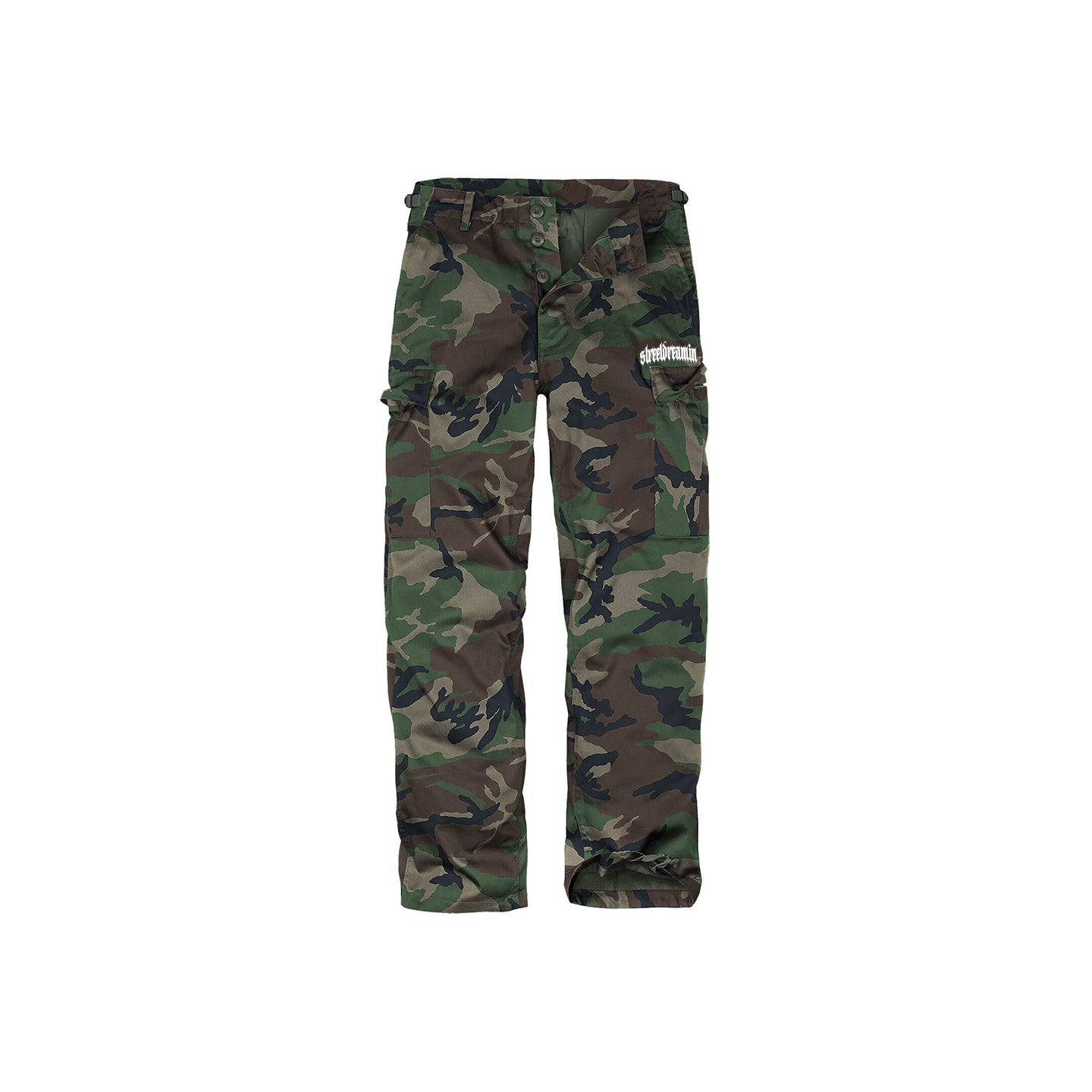 Thick Camouflage SD Cargo Pants | 35% BAUMWOLLE / 65% POLYESTER | WHITE/BLUE/RED