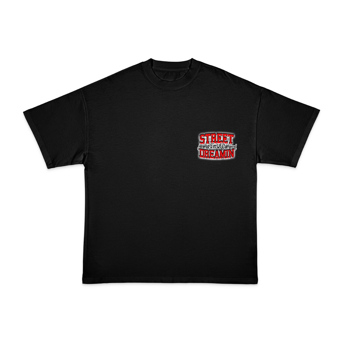 An SD Exclusive: Girls Hot Summer HEAVY OVERSIZED T-SHIRT MIT LEICHTER DROPSHOULDER | 240G/M2 | 100% BAUMWOLLE | BLK & WHITE