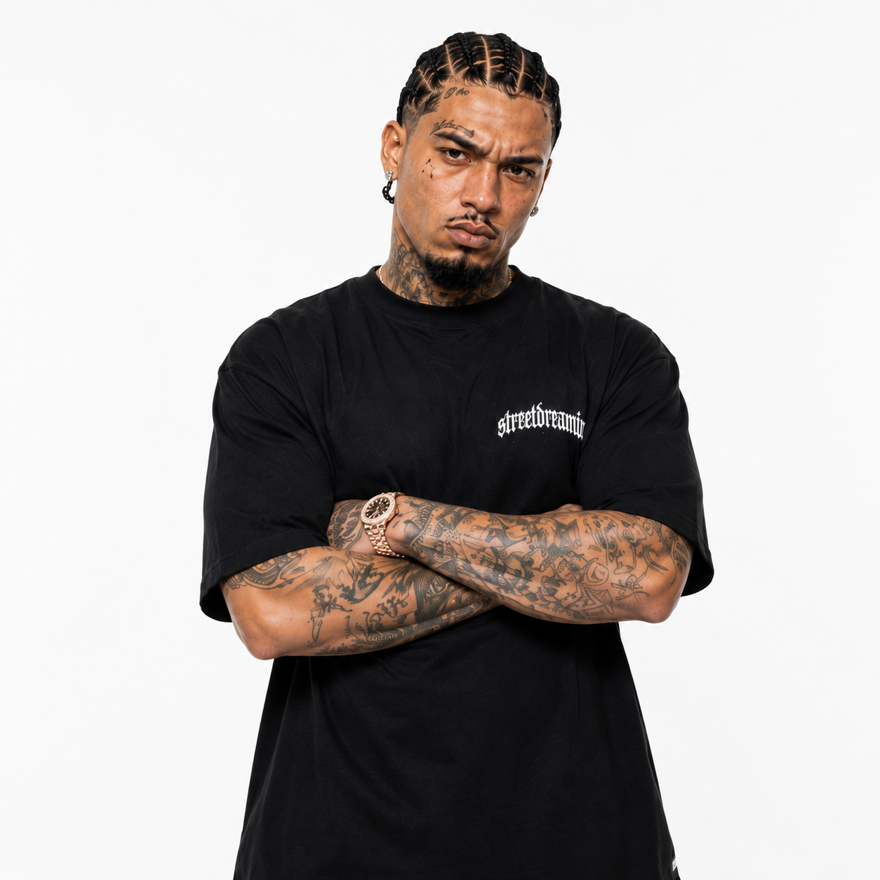 An SD Exclusive: "THE KIDS" HEAVY OVERSIZED T-SHIRT MIT LEICHTER DROPSHOULDER | 240G/M2 | 100% BAUMWOLLE | BLK & WHITE