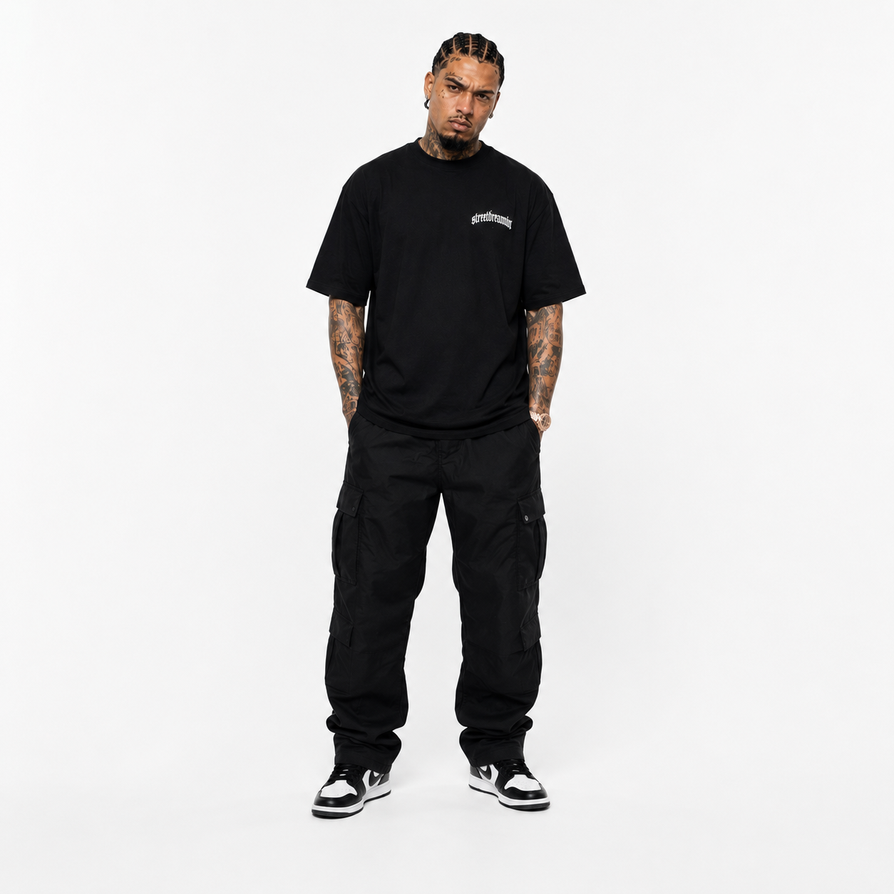 An SD Exclusive: "THE KIDS" HEAVY OVERSIZED T-SHIRT MIT LEICHTER DROPSHOULDER | 240G/M2 | 100% BAUMWOLLE | BLK & WHITE