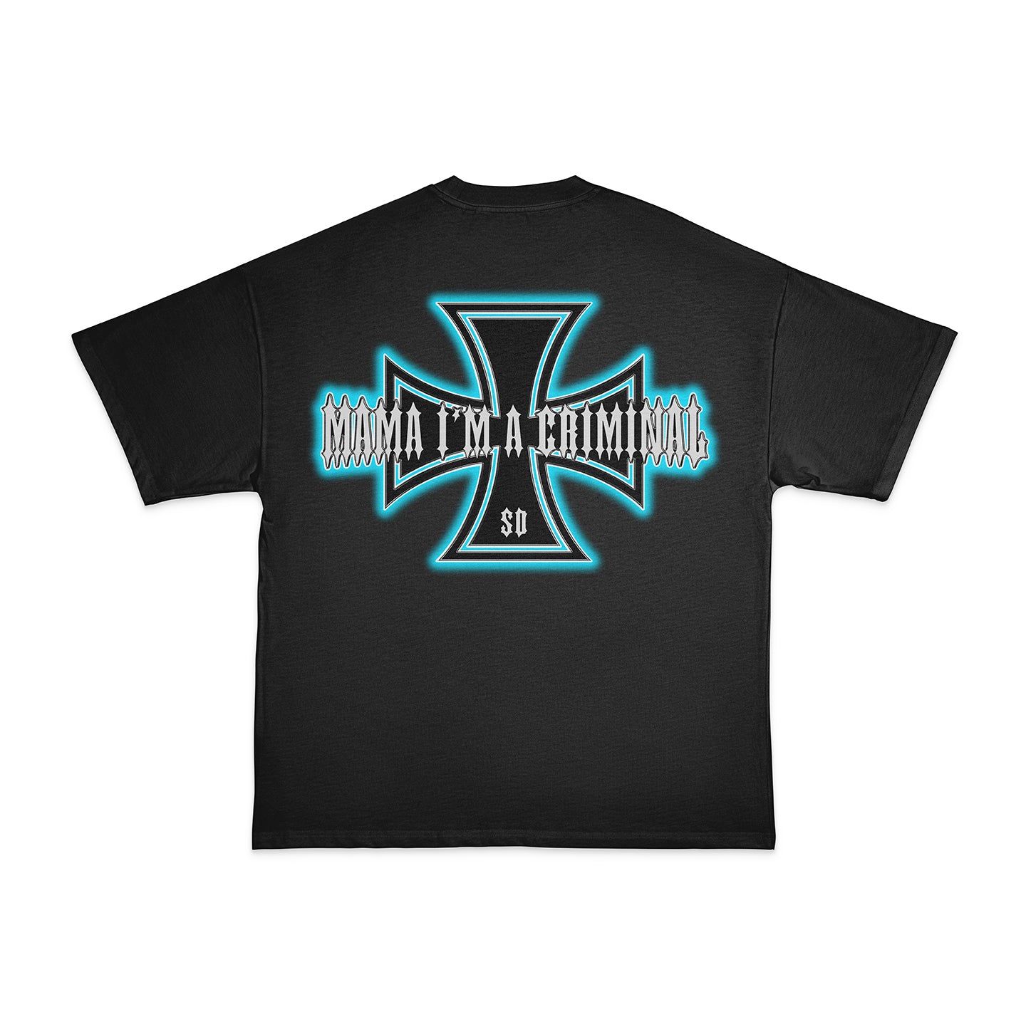 CLASSIC BLUE IRON IRON HEAVY OVERSIZED T-SHIRT MIT LEICHTER DROPSHOULDER | 240G/M2 | 100% BAUMWOLLE | BLK & GREY