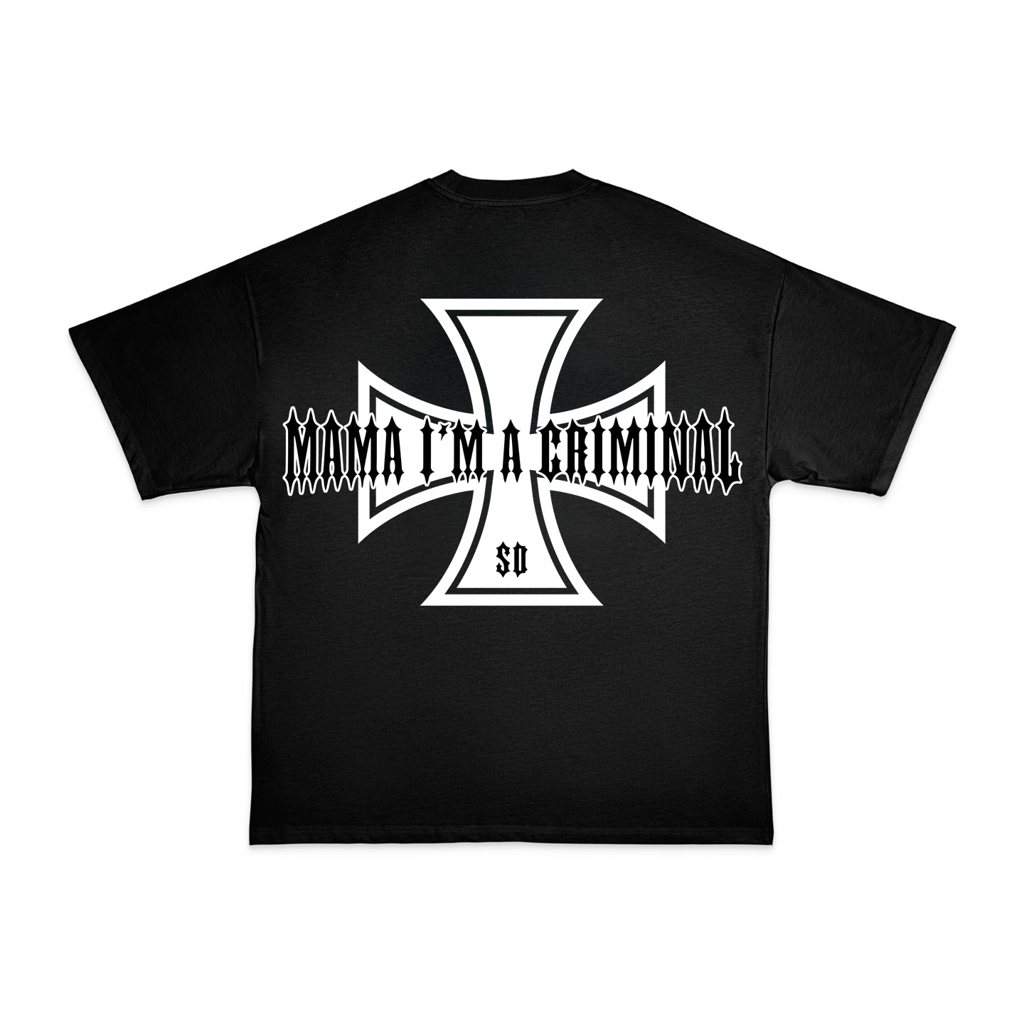 Classic OG Iron Cross HEAVY OVERSIZED T-SHIRT MIT LEICHTER DROPSHOULDER | 240G/M2 | 100% BAUMWOLLE | BLK & WHITE